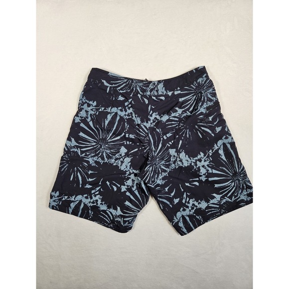 Patagonia Board Shorts Men's 34 Wavefarer Blue Hawaiian Drawstring Pocket‎ 9" - Picture 5 of 9